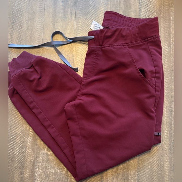 Figs Burgundy Track Pants - Picture 1 of 1